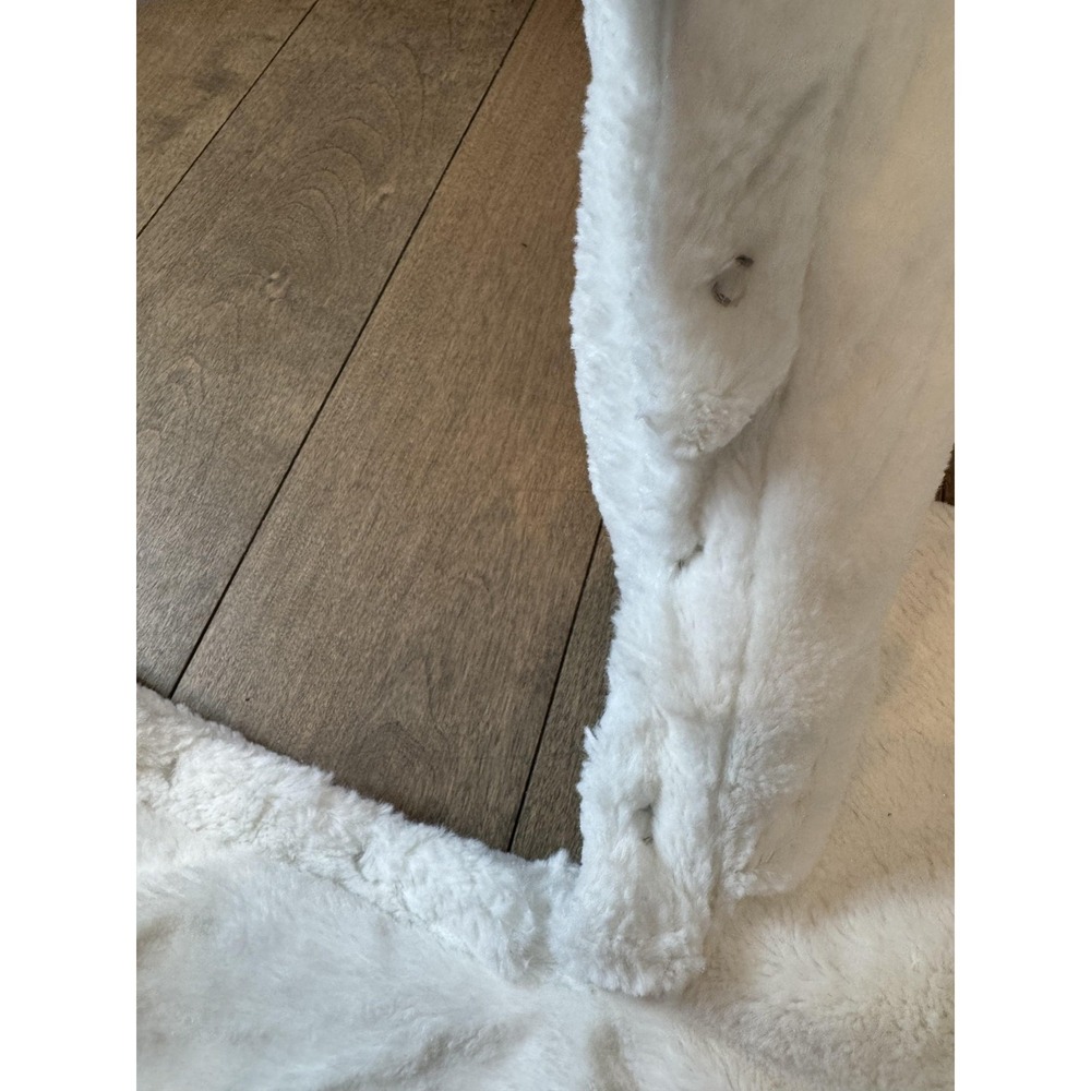 Pottery Barn Kids‎ Bear Costume Baby 12-24 Months White Faux Fur Hooded Bunting - Picture 6 of 7